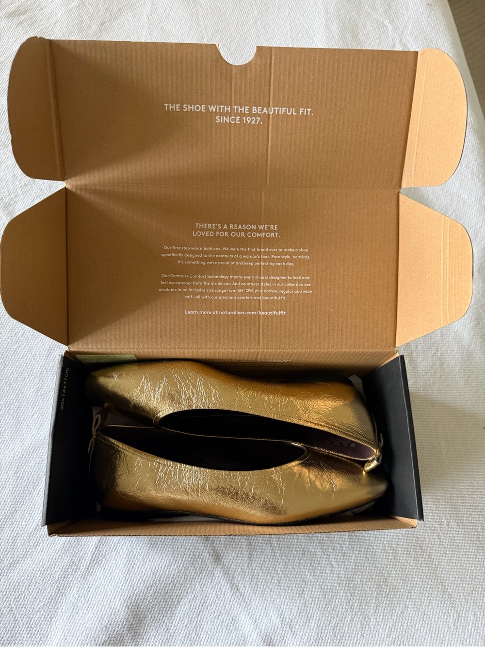 27 Edit Naturalizer Women's Carla Ballet Flat - Dark Gold - EUC - Size 9 - Picture 5 of 6